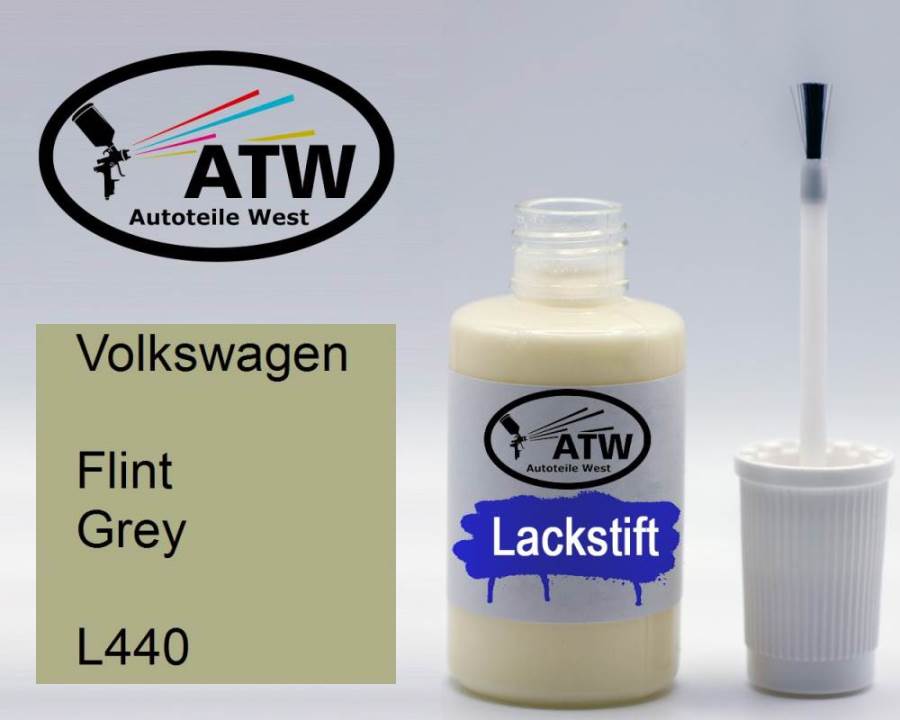 Volkswagen, Flint Grey, L440: 20ml Lackstift, von ATW Autoteile West.